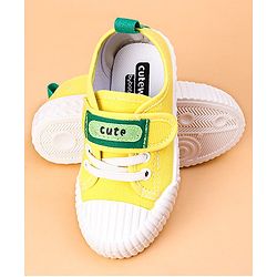Cute Walk by Babyhug Casual Shoes with Patch - Yellow