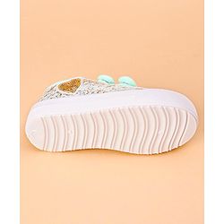 Cute Walk by Babyhug Casual Shoes with Sequins - Green