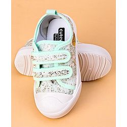 Cute Walk by Babyhug Casual Shoes with Sequins - Green