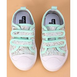 Cute Walk by Babyhug Casual Shoes with Sequins - Green