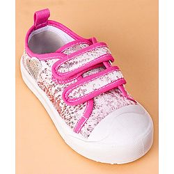 Cute Walk by Babyhug Casual Shoes with Sequins - Pink