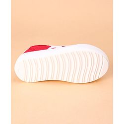Cute Walk by Babyhug Lace Up Casual Shoes Star Patch - Red