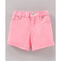 Babyhug Half Sleeves Top and Knee Length Shorts Mickey Mouse & Friends Print - Sunny Lime Pink
