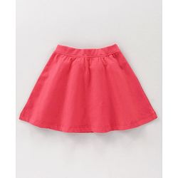 Babyhug Short Sleeves Top & Skirt Minnie Mouse Print - White Red