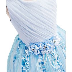 Babyhug Sleeveless Party Wear Gown - Frozen Blue
