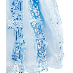 Babyhug Sleeveless Party Wear Gown - Frozen Blue