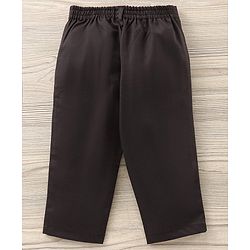 Babyhug Full Sleeves Shirt & Trouser with Bow - Grey