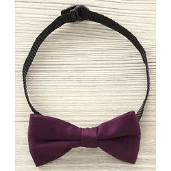 Babyhug Party Wear Full Sleeves Stripe Shirt & Trouser With Bow - Black Purple