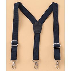 Babyhug Full Sleeves Shirt with Bow and Trouser with Suspenders Set - Blue