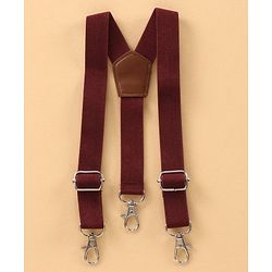 Babyhug Full Sleeves Shirt & Trouser with Suspenders Set - Brown