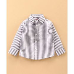Babyhug Full Sleeves Shirt & Trouser with Suspenders Set - Brown