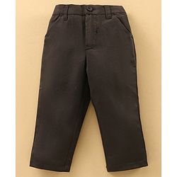 Babyhug Full Sleeves Shirt & Trouser with Suspenders Set - Brown