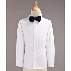 Babyhug Full Sleeves 3 Piece Party Suit With Bow Tie - Navy