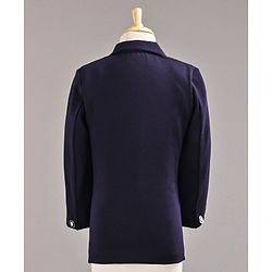 Babyhug Full Sleeves 3 Piece Party Suit With Bow Tie - Navy