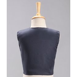 Babyhug Full Sleeves Party Suit With Tie & Jacket Solid- Blue