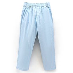 Babyhug Full Sleeves Solid Party Suit with Bow - Light Blue