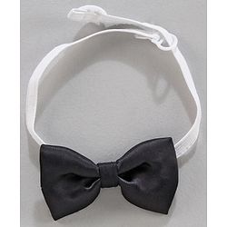 Babyhug Full Sleeves Checked Party Shirt with Bow and Waistcoat - White Grey