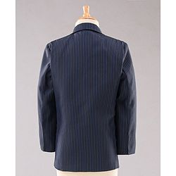 Babyhug Full Sleeves Party Suit with Bow Solid - Navy Blue
