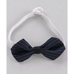 Babyhug Full Sleeves Party Suit with Bow Solid - Navy Blue