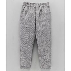 Babyhug Full Sleeves Party Suit With Bow - Grey