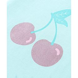 Babyhug Short Sleeves Cotton Striped and Cherry Graphics Top Pack of 3 - Pink Green