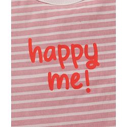 Babyhug Cap Frill Sleeves T-Shirts With Heart Graphics Pack of 3 - Navy Pink