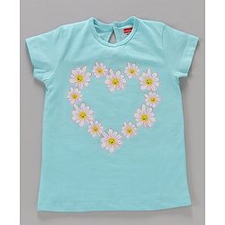 Babyhug Cotton Knit Half Sleeves Tops Text and Floral Pack Of 3 - Multicolor