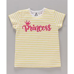 Babyhug Cotton Knit Half Sleeves Tops Text and Floral Pack Of 3 - Multicolor