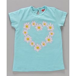 Babyhug Cotton Knit Half Sleeves Tops Text and Floral Pack Of 3 - Multicolor