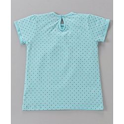 Babyhug Cotton Short Sleeves Floral Print Tees Pack of 3 - Blue