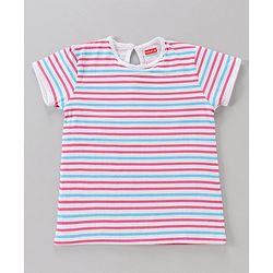 Babyhug Cotton Short Sleeves Floral Print Tees Pack of 3 - Blue