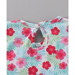 Babyhug Cotton Short Sleeves Floral Print Tees Pack of 3 - Blue
