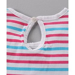 Babyhug Cotton Short Sleeves Floral Print Tees Pack of 3 - Blue