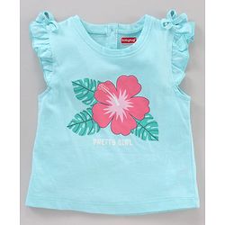 Babyhug Frill Sleeves Cotton Bird and Floral Graphics Tops Pack of 3 - Multicolour