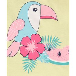 Babyhug Frill Sleeves Cotton Bird and Floral Graphics Tops Pack of 3 - Multicolour