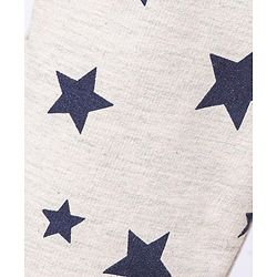 Babyhug Knit Full Length Lounge Pant Star Print - Grey