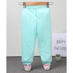 Babyhug Full Length Knit Lounge Pants Butterfly Patch - Blue