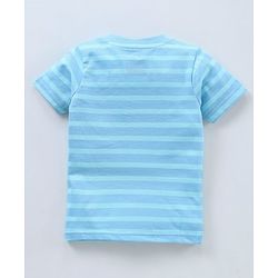 Babyhug Half Sleeves T-Shirt Mickey Mouse Print - Blue
