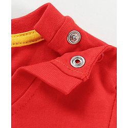 Babyhug Half Sleeves Cotton T-shirt Printed - Red
