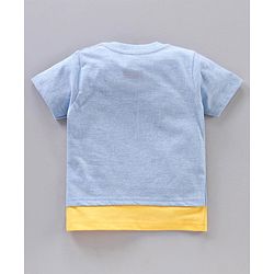 Babyhug Half Sleeves Cotton T-shirt Mickey Mouse Graphic - Light Blue