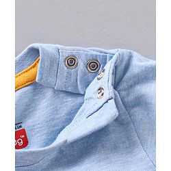 Babyhug Half Sleeves Cotton T-shirt Mickey Mouse Graphic - Light Blue