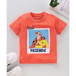 Babyhug Half Sleeves Cotton T-shirt Winnie the Pooh Graphic - Red