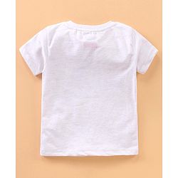 Babyhug Half Sleeves Cotton T-shirt Cartoon Graphic - White