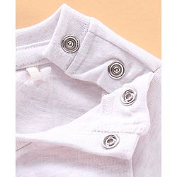 Babyhug Half Sleeves Cotton T-shirt Cartoon Graphic - White