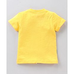 Babyhug Half Sleeves Tee Mickey Mouse Print - Yellow