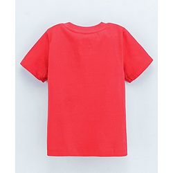 Babyhug Half Sleeves Tee Mickey Print - Red Grey