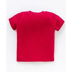Babyhug Half Sleeves Tee Mickey Print - Red