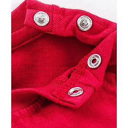 Babyhug Half Sleeves Tee Mickey Print - Red