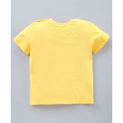 Babyhug Half Sleeves T Shirt Goofy Print- Yellow