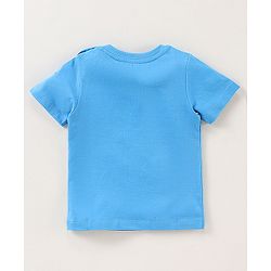 Babyhug Half Sleeves Cotton T-Shirt Mickey Print - Blue